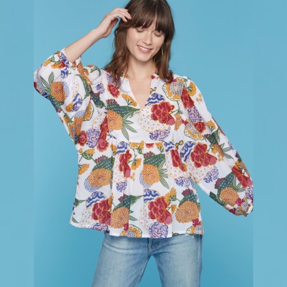 Roberta Roller Rabbit Tops - Roberta Roller Rabbit Cheri Floral Top Tunic